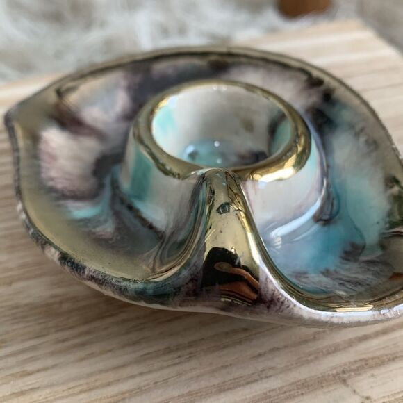 Vintage Stoneware Trinket Jewelry Dish - Picture 7 of 17
